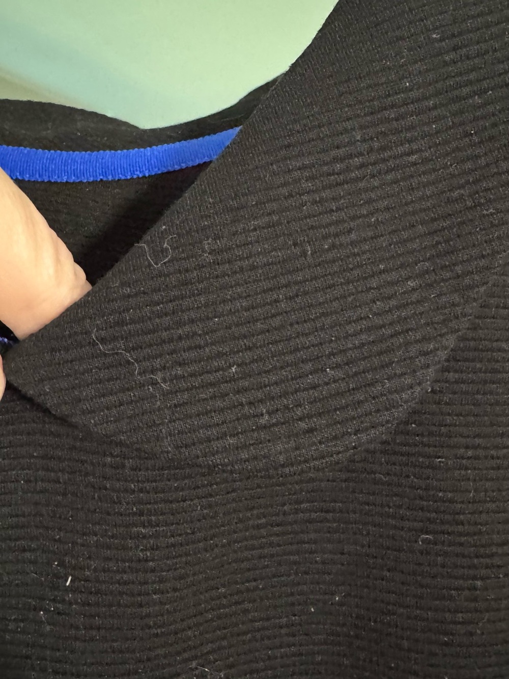 Boden Black Long Sleeve Top with Peter Pan Collar - Picture 2 of 5